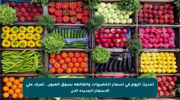 تحديث اليوم في أسعار الخضروات والفاكهة بسوق العبور.. تعرف على الأسعار الجديدة الآن